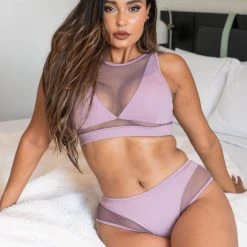 All Pole Wear Lunalae Midnight Low Waisted Bottoms - Recycled Mauve