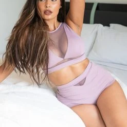 All Pole Wear Lunalae Addison High Waisted Bottoms - Recycled Mauve