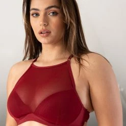 Lunalae Ella Mesh Top - Recycled Wine All Pole Wear