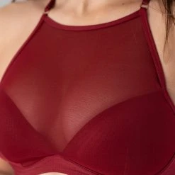Lunalae Ella Mesh Top - Recycled Wine All Pole Wear