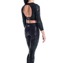 Paradise Chick Superhero Series Ultra Grip Leggings - Black Leopard