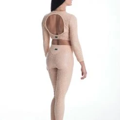 Paradise Chick Superhero Series Ultra Grip Leggings - Beige Leopard