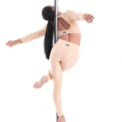 Paradise Chick Superhero Series Ultra Grip Leggings - Beige Leopard