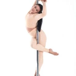 Paradise Chick Superhero Series Ultra Grip Crop Top - Beige Leopard