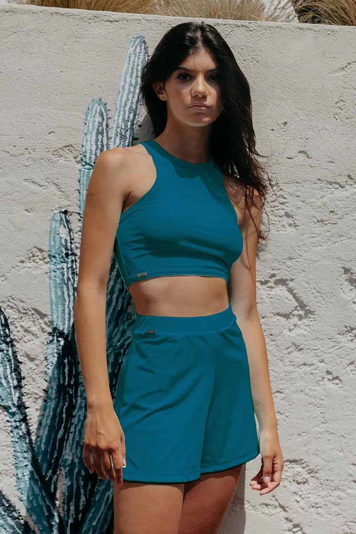 All Pole Wear Paradise Chick Miami Loose Shorts - Ribbed Petrol 1 All Pole Wear Paradise Chick Miami Loose Shorts - Ribbed Petrol