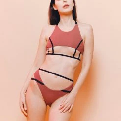 MilaKrasna Pia Top - Dark Rose All Pole Wear