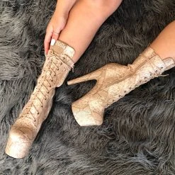 Shoes Hella Heels Milksnake Boots - 7inch