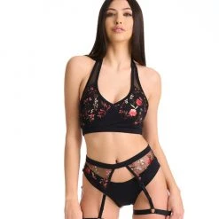 Bandurska Miruna Suspender Accessory - Floral Black New In 6 Bandurska Miruna Suspender Accessory - Floral Black New In