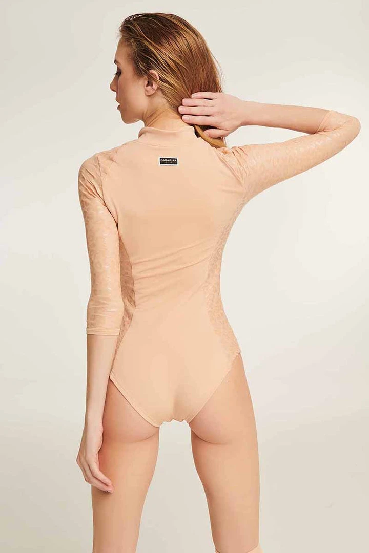 Paradise Chick Superhero Series Ultra Grip Bodysuit - Beige Leopard 2 Paradise Chick Superhero Series Ultra Grip Bodysuit - Beige Leopard