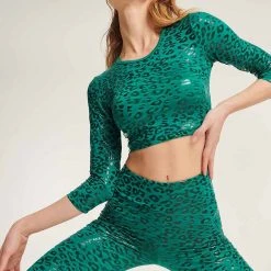 Paradise Chick Superhero Series Sticky High Waist Leggings - Petrol Leopard All Pole Wear