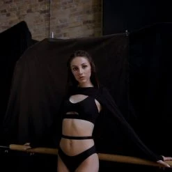 Bandurska Darcey Sleeves - Ribbed Black