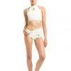 Poledancerka High-Low Brazil Shorts - Ivory