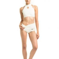 Poledancerka High-Low Brazil Shorts - Ivory