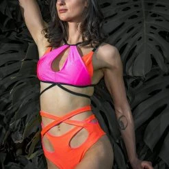 Sorte Wild Top - Neon Pink/Orange 9 Sorte Wild Top - Neon Pink/Orange