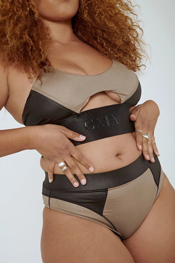 Creatures Of XIX Riding Solo Sports Bra - Black/Mink All Pole Wear