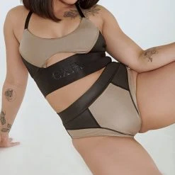 Creatures Of XIX Riding Solo High Waist Bottoms - Black/Mink All Pole Wear 19 Creatures Of XIX Riding Solo High Waist Bottoms - Black/Mink All Pole Wear