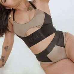 Creatures Of XIX Riding Solo Sports Bra - Black/Mink All Pole Wear