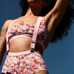 Back In Stock Rolling Suspenders - Rosé