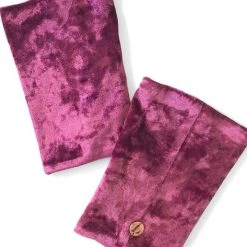 Accessories Lunalae Shoe Covers - Rose Crushed Velvet