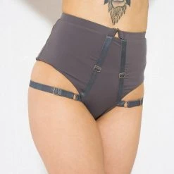 Tatiana Activewear Tokio Shorts - Charcoal All Pole Wear