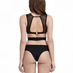 Hamade Activewear Eyelet Mesh Crop Top - Black All Pole Wear 13 Hamade Activewear Eyelet Mesh Crop Top - Black All Pole Wear