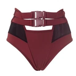 Hamade Activewear High Waisted Buckle Bottoms - Brick Red 8 Hamade Activewear High Waisted Buckle Bottoms - Brick Red