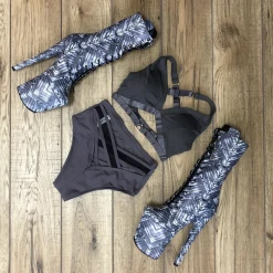 All Pole Wear Tatiana Activewear Tokio Top - Charcoal