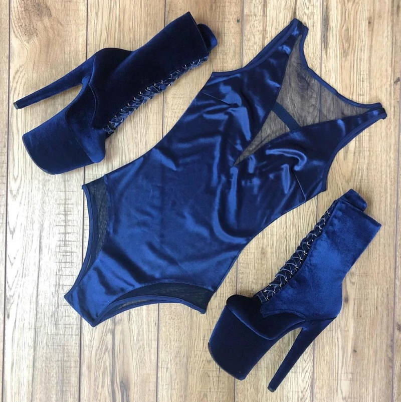 Bodysuits Lunalae Midnight Bodysuit - Navy 4 Bodysuits Lunalae Midnight Bodysuit - Navy