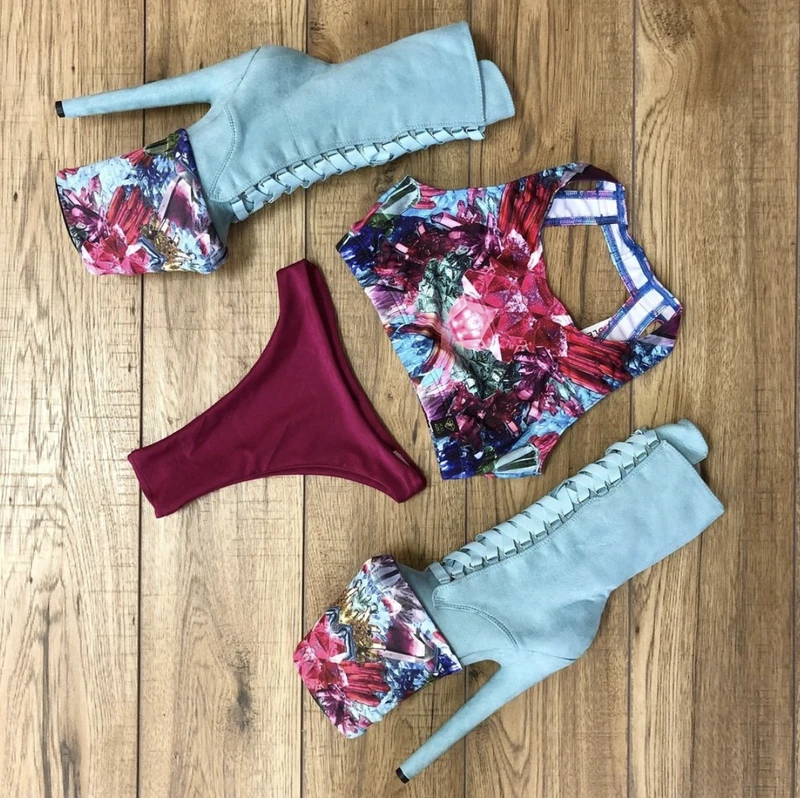 Shoes Hella Heels High BabyDoll 8inch Boots - Baby Blue 4 Shoes Hella Heels High BabyDoll 8inch Boots - Baby Blue