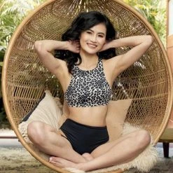 Tops Lunalae Mali Top - Grey Leopard