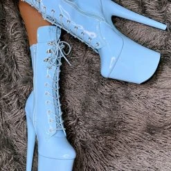 Shoes Hella Heels LipKit 8inch Boots - Sky High