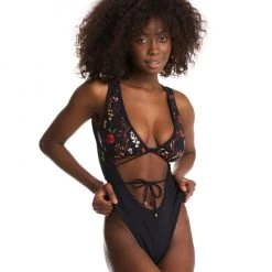 Bandurska Spring Bodysuit - Floral Black New In 8 Bandurska Spring Bodysuit - Floral Black New In