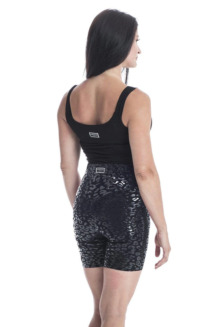 Back In Stock Paradise Chick Superhero Ultra Grip Biker Shorts - Black Leopard 2 Back In Stock Paradise Chick Superhero Ultra Grip Biker Shorts - Black Leopard