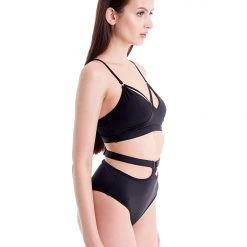 Hamade Activewear High Waist O-Ring Bottoms - Black All Pole Wear