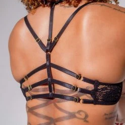 Sorte Temptation Top - Black Lace All Pole Wear