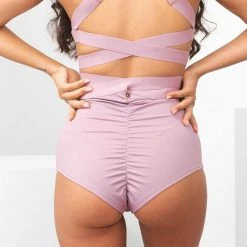 Lunalae Tara High Waisted Bottoms - Recycled Mauve All Pole Wear
