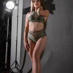 Tatiana Activewear Lucia Top - Khaki All Pole Wear 14 Tatiana Activewear Lucia Top - Khaki All Pole Wear