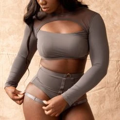 Tatiana Activewear Tokio Shorts - Charcoal All Pole Wear