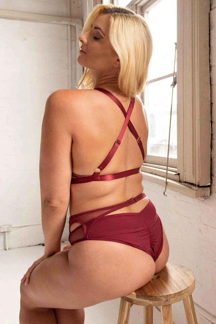 All Pole Wear Tatiana Activewear Kaizen Shorts - Burgundy 6 All Pole Wear Tatiana Activewear Kaizen Shorts - Burgundy