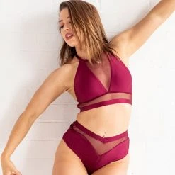 Tatiana Activewear Lucia Top - Burgundy
