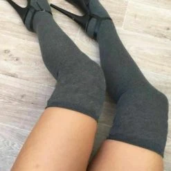 Lunalae Thigh High Socks - Charcoal Accessories