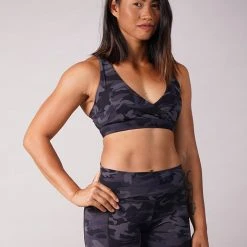 Off The Pole V-Neck Sports Bra - Black Camouflage 12 Off The Pole V-Neck Sports Bra - Black Camouflage