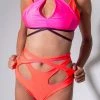 Sorte Wild Cheeky Shorts - Reversible Neon Pink/Orange All Pole Wear
