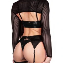 Naughty Thoughts XXX Rated See Through Shrug - Black
