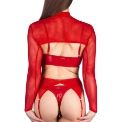 Naughty Thoughts XXX Rated See Through Shrug - Red