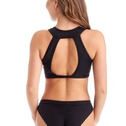 Bandurska Zara Top - Ribbed Black