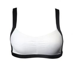All Pole Wear Hamade Activewear Hollow Back Top - White/Black