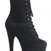 Pleaser USA Adore-1020FS Faux Suede 7Inch Pleaser Boots - Black Shoes