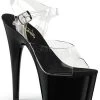 Pleaser USA Adore-708 7inch Pleasers - Black Most Loved