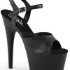 Pleaser USA Adore-709 Faux Leather 7inch Pleasers - Matte Black Shoes